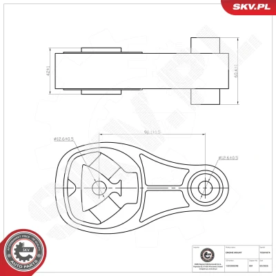 Bilde av Lagring, motor, Foran Esen skv 75SKV074 smart fortwo cabrio, coupé OE 132 220 02 48, 451 240 01 09, A132 48