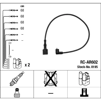 Bilde av NGK 8195 Pluggledninger 4