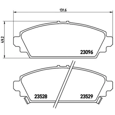 Bilde av BREMBO P 28 031 Bremseklosser med akustisk slitasjevarsel uten tilbehør HONDA: CIVIC 7 Hatchback, Accord 6 Limousine,