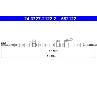 Bilde av ATE 24.3727 2122.2 Bremsekabel 2334