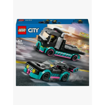 Bilde av LEGO City 60406 Racerbil og transporttrailer Byggesett