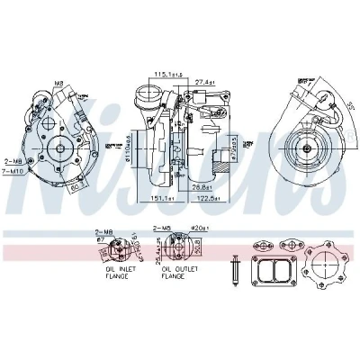 Bilde av NISSENS 93617 Turbolader Eksosturbolader pneumatisk