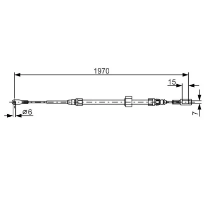 Bilde av BOSCH 1 987 482 131 Bremsekabel 1970 MERCEDES BENZ: Sprinter 3 T Minibuss