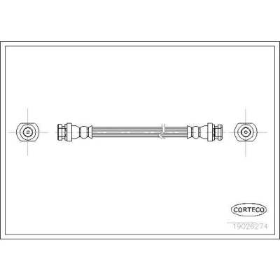 Bilde av CORTECO 19026274 Bremseslange bakaksel 200 MITSUBISHI: PAJERO 1, Lancer Stasjonsvogn, L200 II Pick up