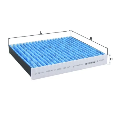 Bilde av MAHLE ORIGINAL LAO 436 Kupéfilter Karbonfilter, med antiallergisk virkning, antibakteriell effekt 215,0 200 30,0 CST4624 MITSUBISHI: OUTLANDER 3
