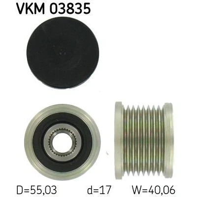 Bilde av SKF VKM 03835 Frihjul Dynamo 40 MERCEDES BENZ: E Klasse Sedan, ML Klasse, GL