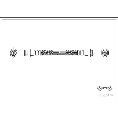 Bilde av CORTECO 19030439 Bremseslange bakaksel 345 MITSUBISHI: PAJERO 1