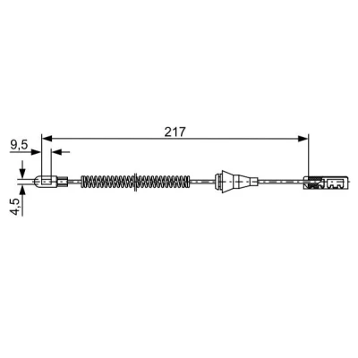 Bilde av BOSCH 1 987 482 461 Bremsekabel 217 OPEL: Corsa C Hatchback