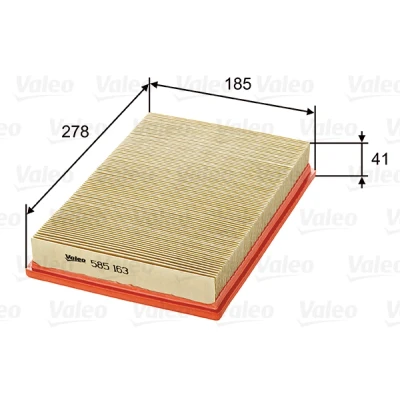 Bilde av VALEO 585163 Luftfilter 41 185 278 Filterinnsats