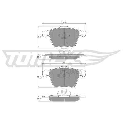 Bilde av Bremseklosser sett TOMEX Brakes TX 14 06