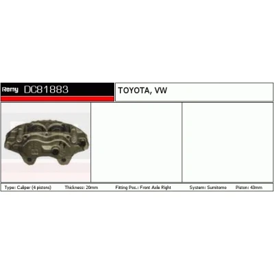 Bilde av TRW BHT154E Bremsecaliper Støpejern TOYOTA: HILUX 6 Pick up, 4Runner, 5 up