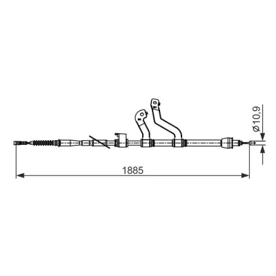 Bilde av BOSCH 1 987 482 573 Bremsekabel 1885