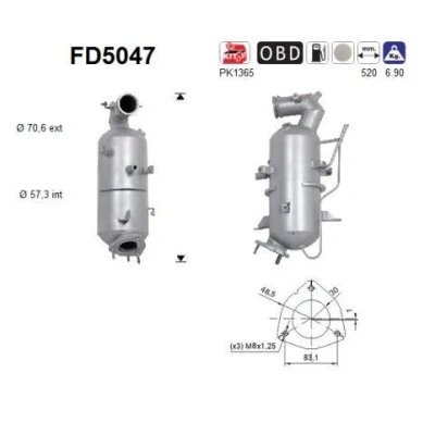 Bilde av AS FD5047 montasjesett, sot / partikkelfilter