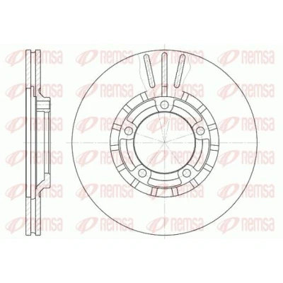 Bilde av REMSA 6437.10 Bremseskiver framaksel 255, 255 20 5 ventilert MITSUBISHI: L300 / Delica III Minibuss