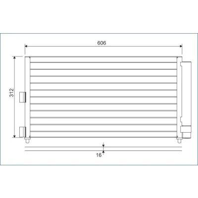 Bilde av VALEO 818021 Kondensator uten tørker Aluminium 312 R 134a