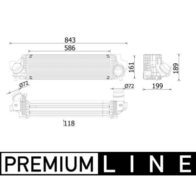 Bilde av MAHLE ORIGINAL CI 610 000P Ladeluftkjøler