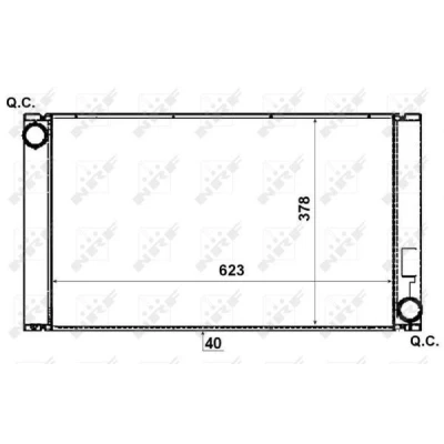 Bilde av NRF 53731 Radiator Aluminium 623 378 40 Kjøleribber loddet BMW: 5 Touring