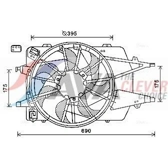 Bilde av PRASCO FD7577 Kjølevifte 395mm 12V