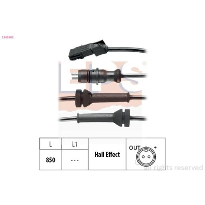 Bilde av EPS 1.960.052 ABS Sensor Made in Italy OE Equivalent 850 RENAULT: MEGANE 2 Kombi, SCENIC