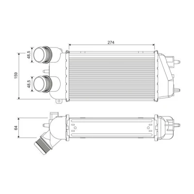 Bilde av VALEO 818371 Ladeluftkjøler Aluminium uten sensor