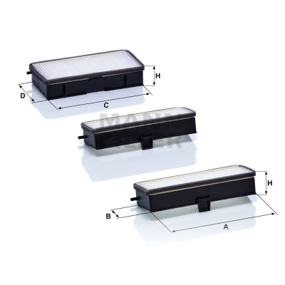 Bilde av MANN FILTER CU 19 000 3 Kupéfilter Partikkelfilter 177, 177 60 34 PEUGEOT: 607 Sedan, Expert I Van, CITROËN: Jumpy MPV