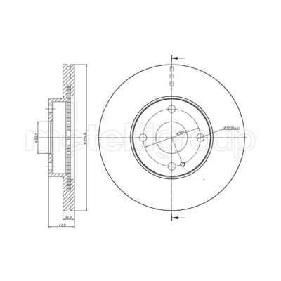Bilde av METELLI 23 0999 Bremseskiver 255,0 20,0 4 55,1 ventilert MAZDA: MX 5 2, I