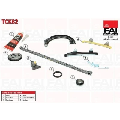 Bilde av FAI AutoParts TCK82 Registerkjedesett med tetning, tannhjul simplex, Kjede m/lite støy TOYOTA: Yaris II Hatchback