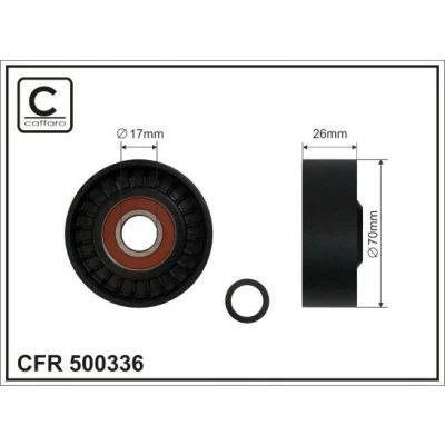 Bilde av Strammerull, kilerem med ribber, ford transit buss, flak/chassi, skåp, 1 372 770, 6C1Q6C344AB