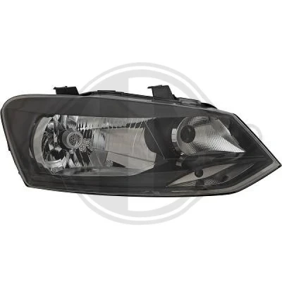 Bilde av DIEDERICHS 2206984 Frontlykter høyre H4 Halogen for høyrekjøring med motor høydejustering hovedlys VOLKSWAGEN: Polo V Hatchback