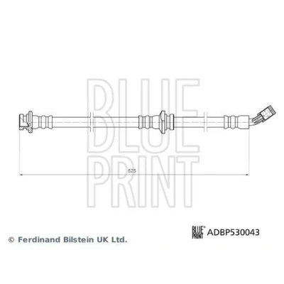Bilde av BLUE PRINT ADBP530043 Bremseslange framaksel høyre 625 NISSAN: Qashqai 2