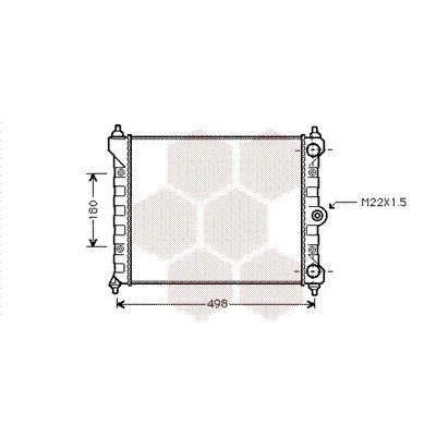Bilde av VAN WEZEL 58002092 Radiator Aluminium 430 320 33 Kjøleribber satt sammen mekanisk VOLKSWAGEN: Polo II Coupé