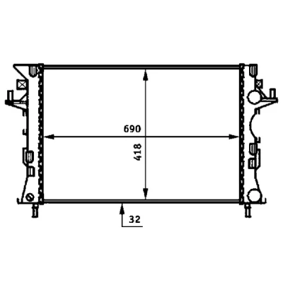 Bilde av MAHLE ORIGINAL CR 461 000S Radiator for kjøretøy med luftkondisjonering 690 418 32 Kjøleribber satt sammen mekanisk