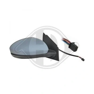 Bilde av Sidespeil Diederichs 4467027 venstre grunnet kan varmes opp, for elektrisk speiljustering, asfærisk, sammenleggbar, komplett speil