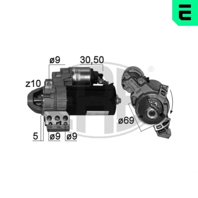Bilde av ERA 220869A Starter 12 2 10 BMW: 1 Hatchback, 5 Touring, 3 Sedan