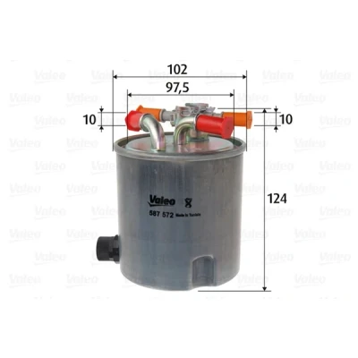 Bilde av VALEO 587572 Drivstoffilter ledningsfilter 10 SUZUKI: Jimny SUV