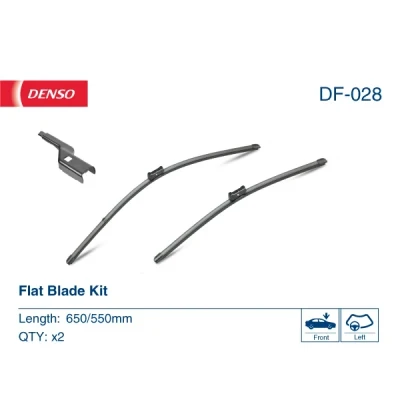 Bilde av Vindusvisker Denso Flat DF 028 Rammeløs FIAT: Ducato III Flatvogn lastebil / Chassis, Van, Minibuss, PEUGEOT: Boxer Van