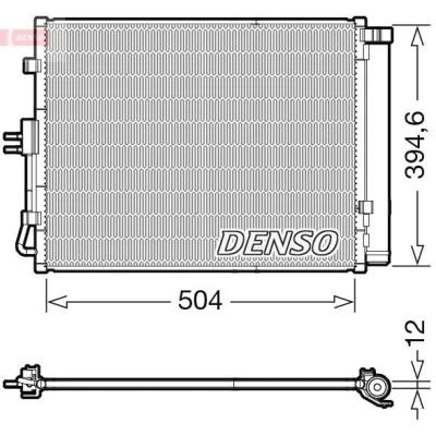 Bilde av DENSO DCN43005 Kondensator med tørker R 134a