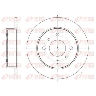 Bilde av REMSA 6200.00 Bremseskiver bakaksel 258, 258 10 4 fullt ut FIAT: 500 Hatchback, C Cabrio, NISSAN: Almera II Primera Sedan