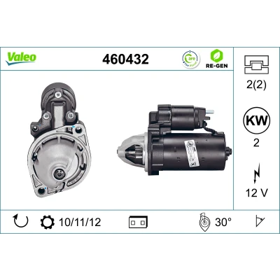 Bilde av VALEO 460432 Starter 12 2 MERCEDES BENZ: E Klasse T modell, Sedan, Vito Mixto