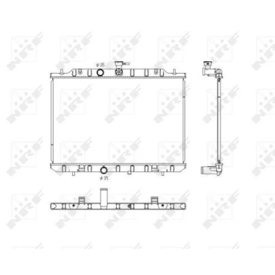 Bilde av NRF 53761 Radiator Aluminium 688 450 16 Kjøleribber loddet NISSAN: X Trail