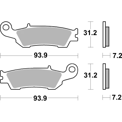 Bilde av BREMBO Bremseklosser Sinter Offroad Racing foran og bak 07YA47SD