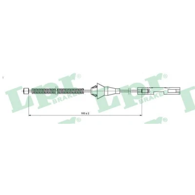Bilde av LPR C1660B Bremsekabel 162 Trommelbrems FORD: FIESTA 6, MAZDA: 2 Hatchback