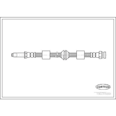 Bilde av CORTECO 19031689 Bremseslange framaksel 499