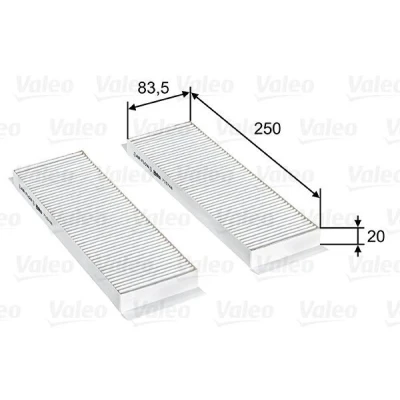 Bilde av VALEO 715748 Kupéfilter Partikkelfilter 250, 250 CLIMFILTER COMFORT HYUNDAI: i20 I Hatchback