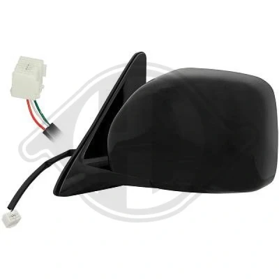 Bilde av Sidespeil Diederichs 6672125 venstre svart konveks, for elektrisk speiljustering TOYOTA: Land Cruiser Prado 90