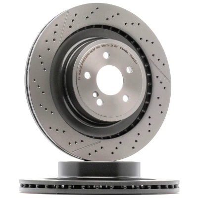Bilde av BREMBO 09.A822.11 Bremseskiver 360 26 5 slisset / perforert, innvendig ventilert belagt høy karbon med skruer PRIME LINE UV Coated