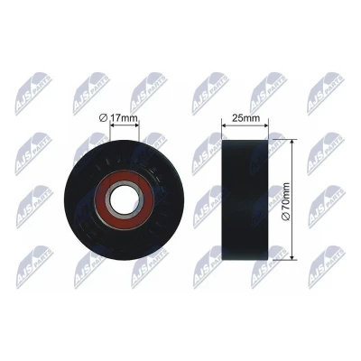 Bilde av Strammerull, kilerem med ribber, chrysler voyager iv, dodge caravan, grand jeep cherokee, wrangler ii, 04861277AB, 04861277AD,