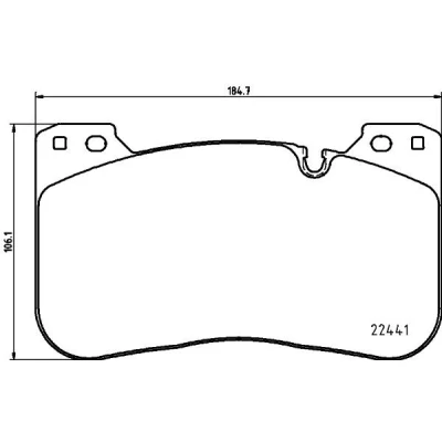 Bilde av HELLA 8DB 355 025 991 Bremseklosser klargjort for slitasjeindikator BMW: 5 Sedan