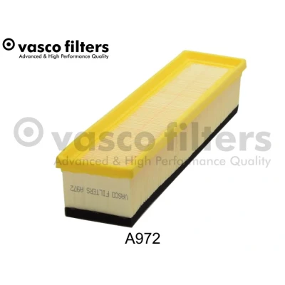 Bilde av DAVID VASCO A972 Luftfilter 58 83 377 firkantet Filterinnsats med forfilter RENAULT: Kangoo I, I Express, CLIO 2, DACIA: Duster SUV