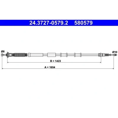 Bilde av ATE 24.3727 0579.2 Bremsekabel 1654